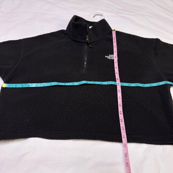 The North Face Sherpa Fleece Cropped 1/4-Zip Women’s Extra Large Black EUC - Picture 9 of 11